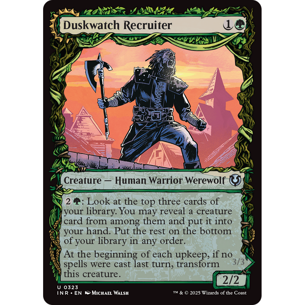 Duskwatch Recruiter // Krallenhorde Howler (INR-323) - Innistrad Remastered: (Showcase) Foil