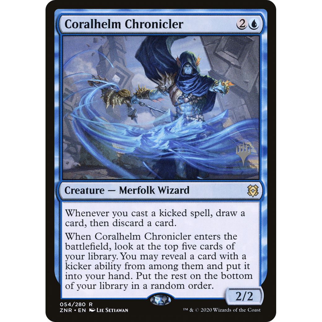 Coralhelm Chronicler (PPZNR-054) - Zendikar Rising Promos Foil