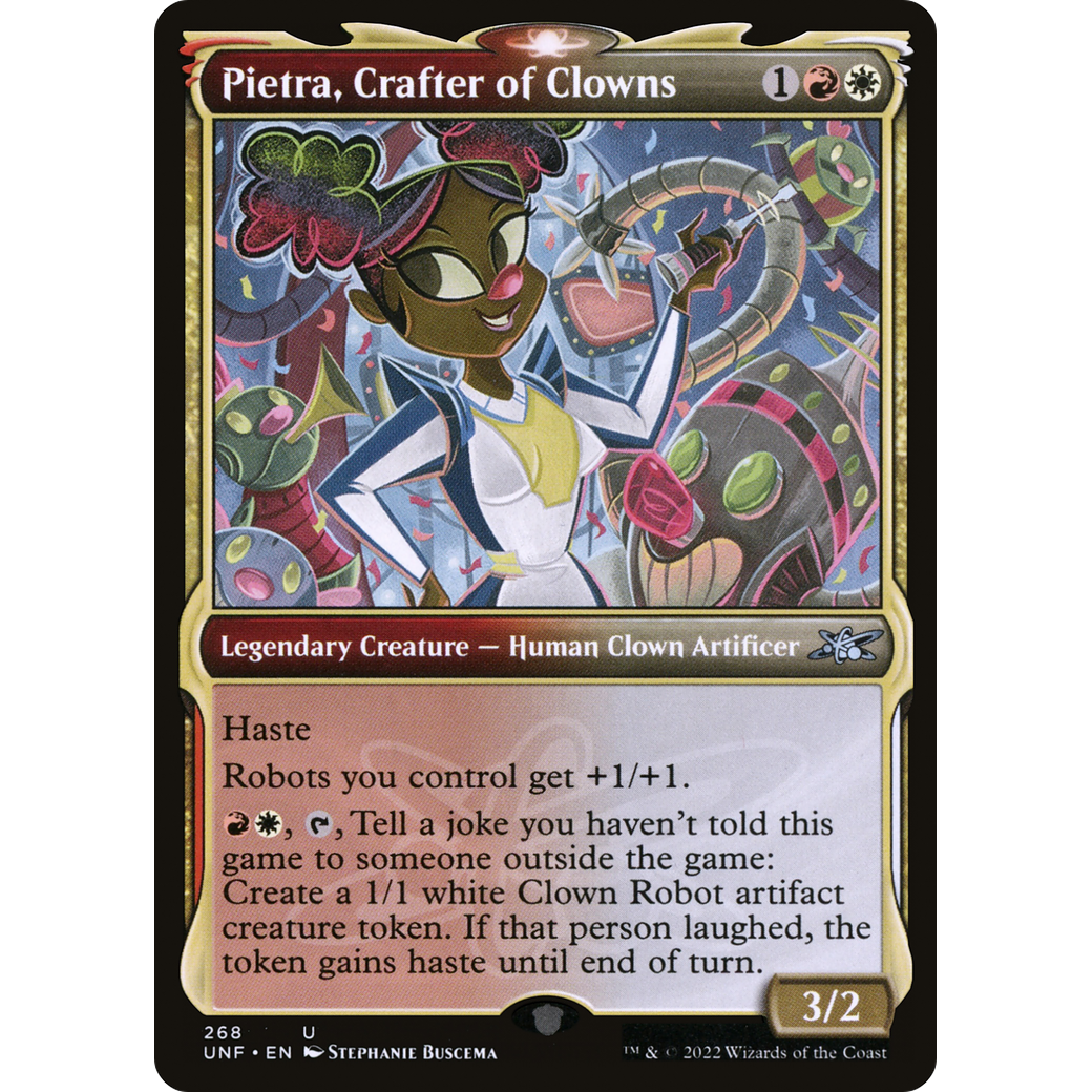 Pietra, Crafter of Clowns (Showcase) (UNF-268) - Unfinity: (Showcase) Foil