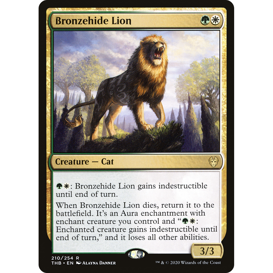 Bronzehide Lion (THB-210) - Theros Beyond Death Foil