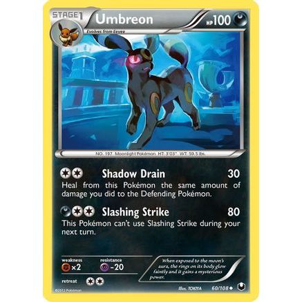 Umbreon (60) 60/108 - Dark Explorers Reverse Holofoil