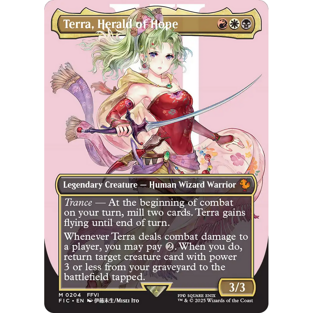 Terra, Herald of Hope (Borderless) (FIC-204) - Commander: FINAL FANTASY (Borderless)