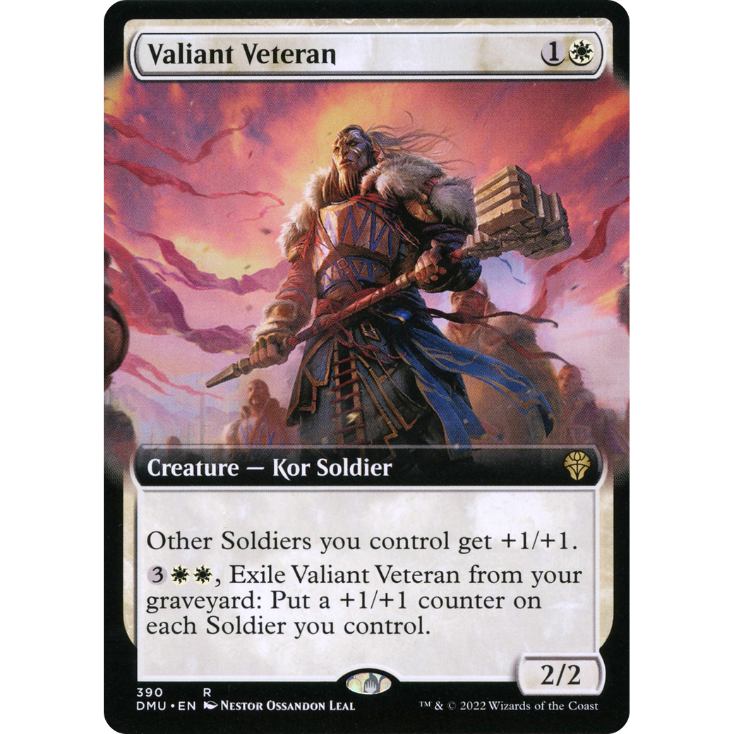 Valiant Veteran (Extended Art) (DMU-390) - Dominaria United: (Extended Art) Foil