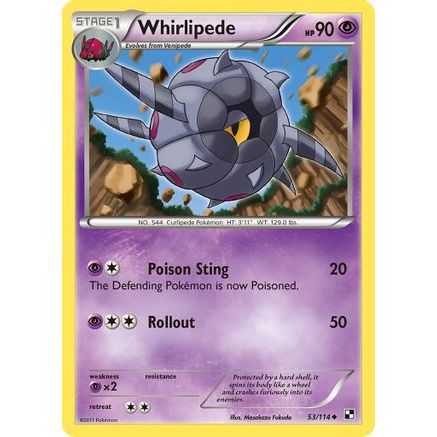 Whirlipede 53/114 - Black and White Reverse Holofoil