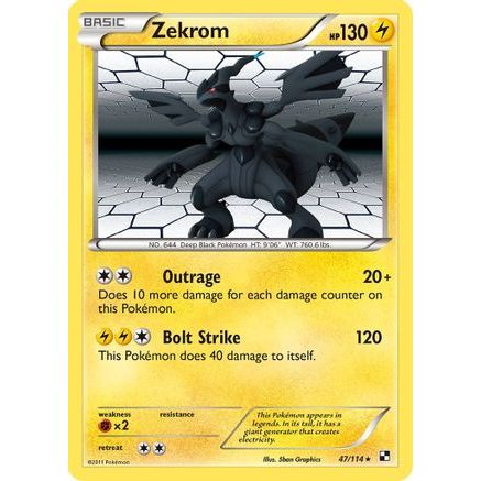 Zekrom 47/114 - Black and White Reverse Holofoil