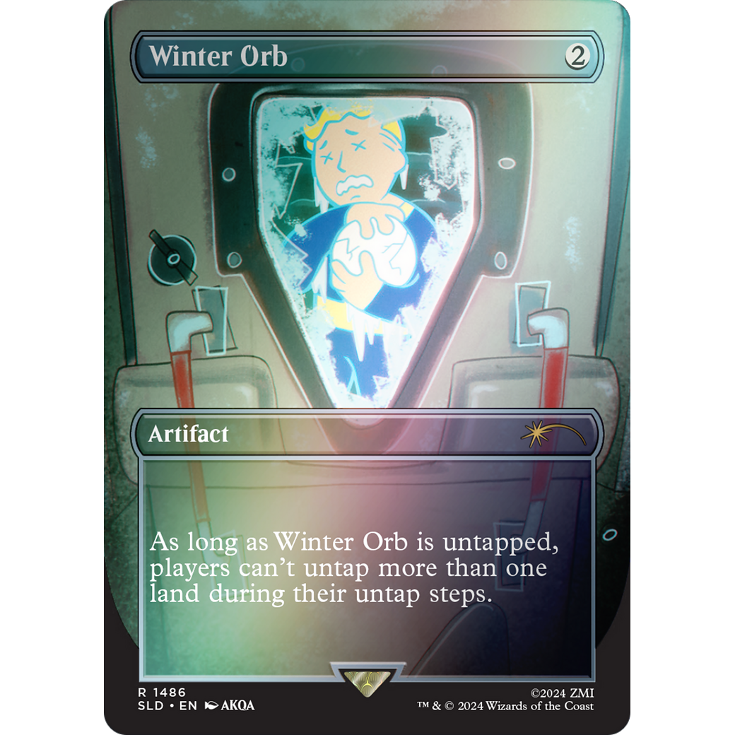 Winter Orb (1486) (Rainbow Foil) (SLD-1486) - Secret Lair Drop (Borderless) Foil