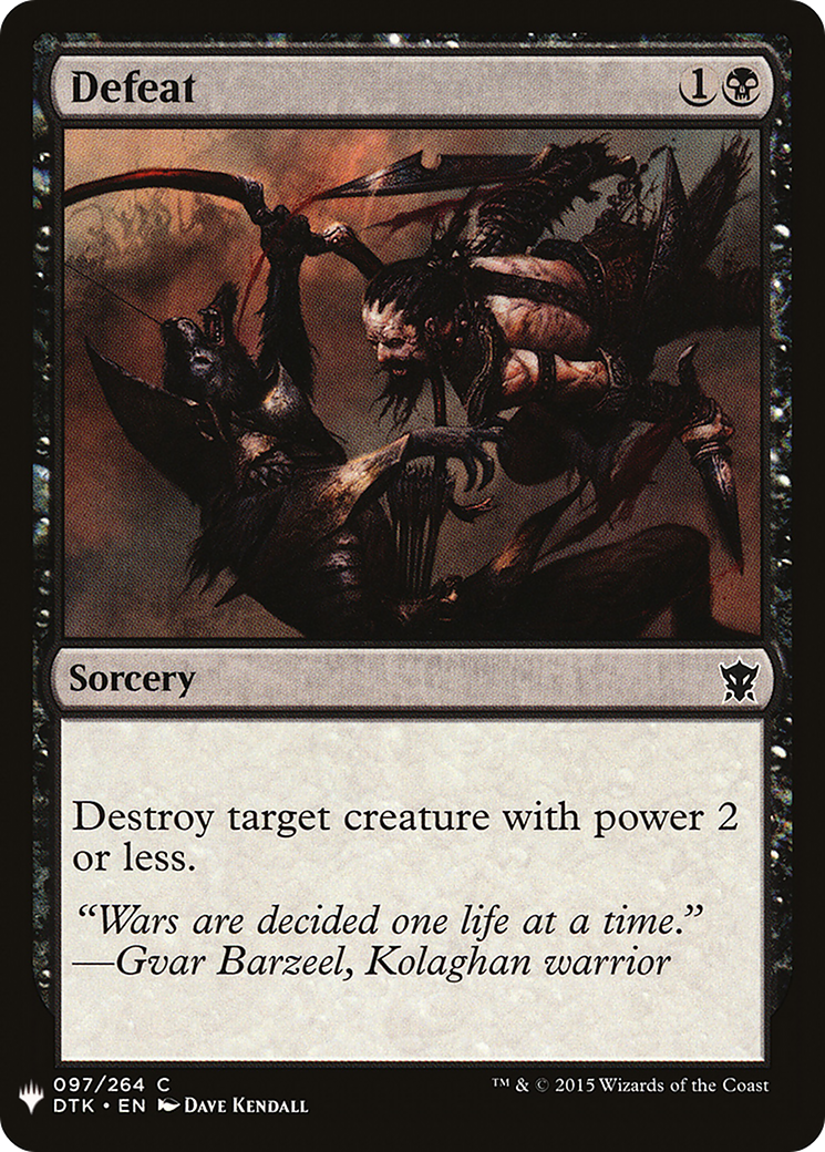 Defeat (LIST-097) - The List