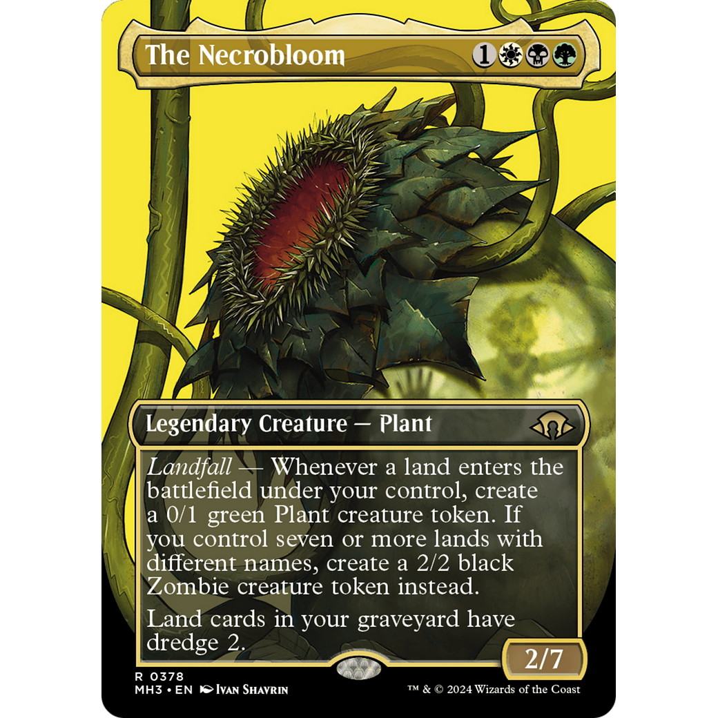 The Necrobloom (MH3-378) - Modern Horizons 3 (Borderless) Foil