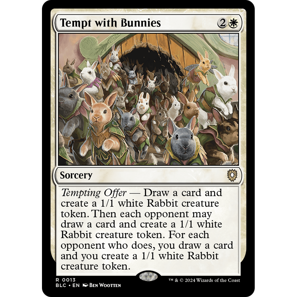 Tempt with Bunnies (BLC-013) - Bloomburrow Commander