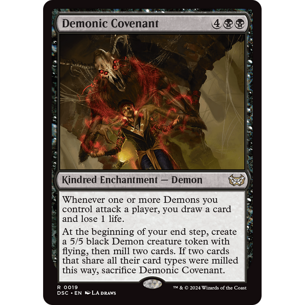 Demonic Covenant (DSC-019) - Duskmourn: House of Horror Commander