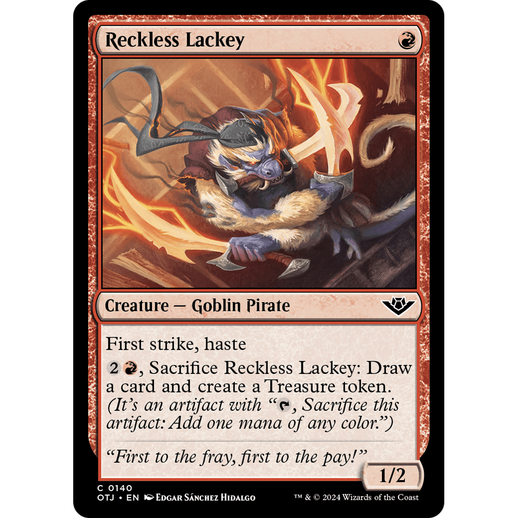 Reckless Lackey (OTJ-140) - Outlaws of Thunder Junction Foil