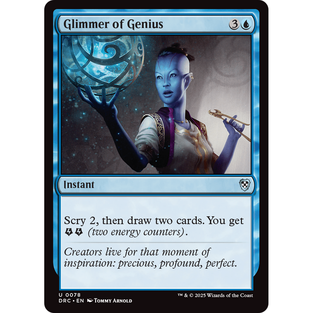 Glimmer of Genius (DRC-078) - Commander: Aetherdrift Foil