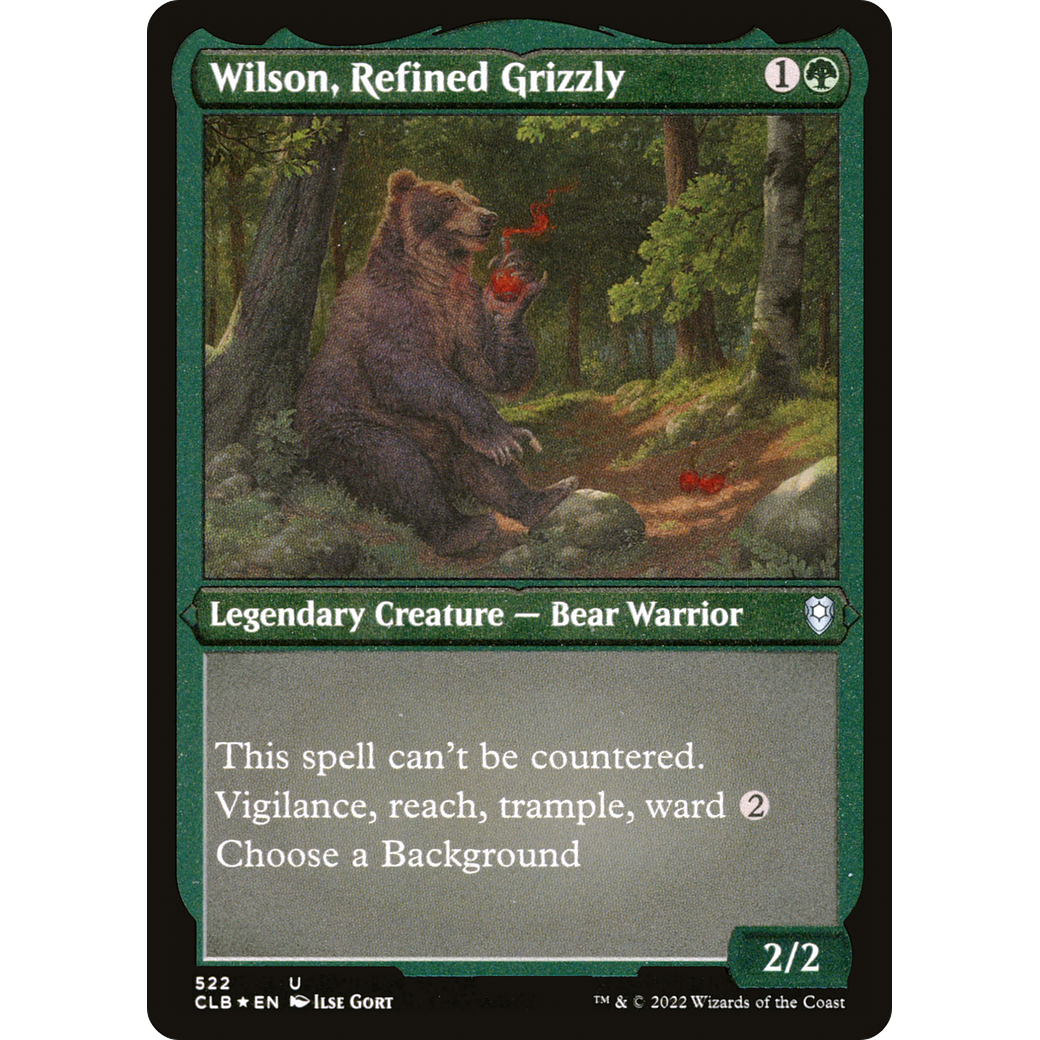 Wilson, Refined Grizzly (CLB-522) - Commander Legends: Battle for Baldur's Gate Etched Foil