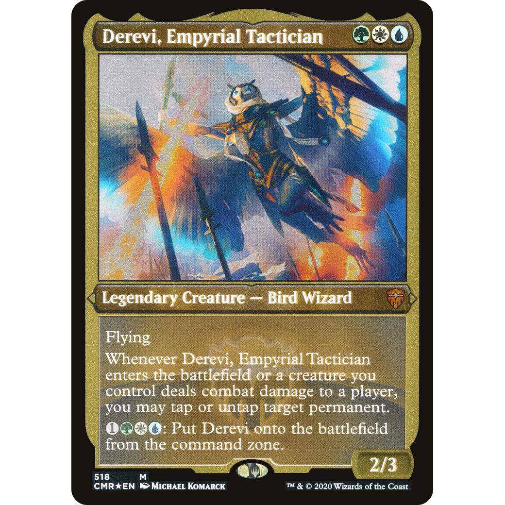 Derevi, Empyrial Tactician (Foil Etched) (CMR-518) - Commander Legends Foil