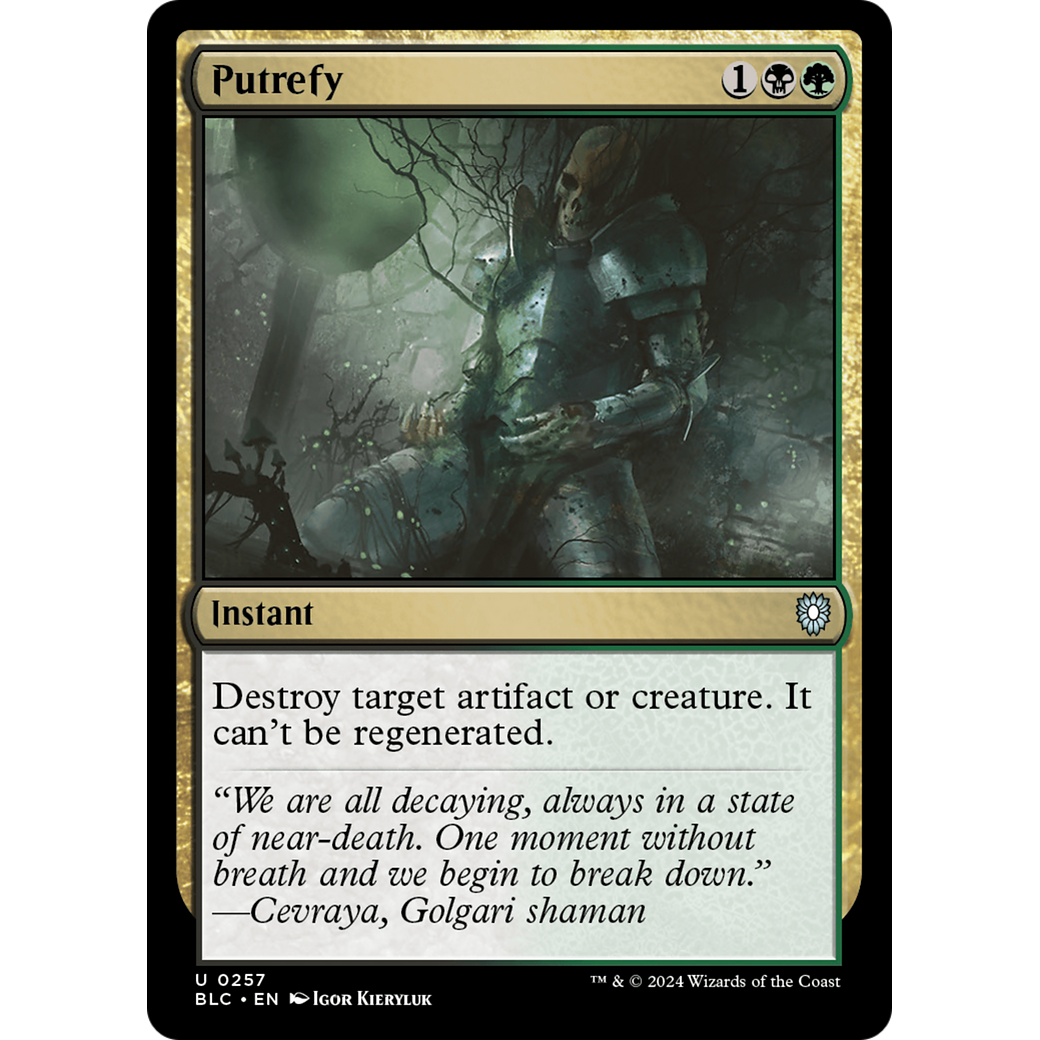 Putrefy (BLC-257) - Bloomburrow Commander
