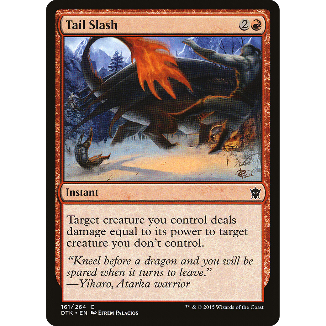 Tail Slash (DTK-161) - Dragons of Tarkir Foil