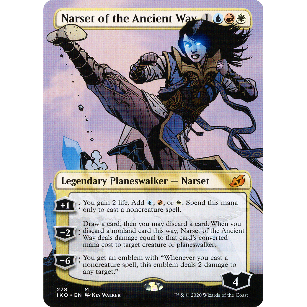 Narset of the Ancient Way (Borderless) (IKO-278) - Ikoria: Lair of Behemoths (Borderless) Foil