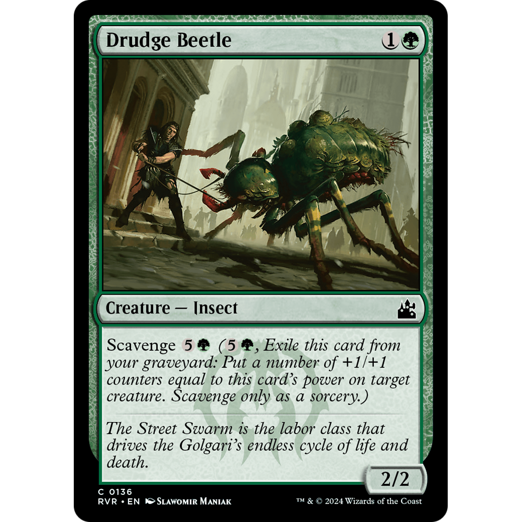 Drudge Beetle (RVR-136) - Ravnica Remastered Foil
