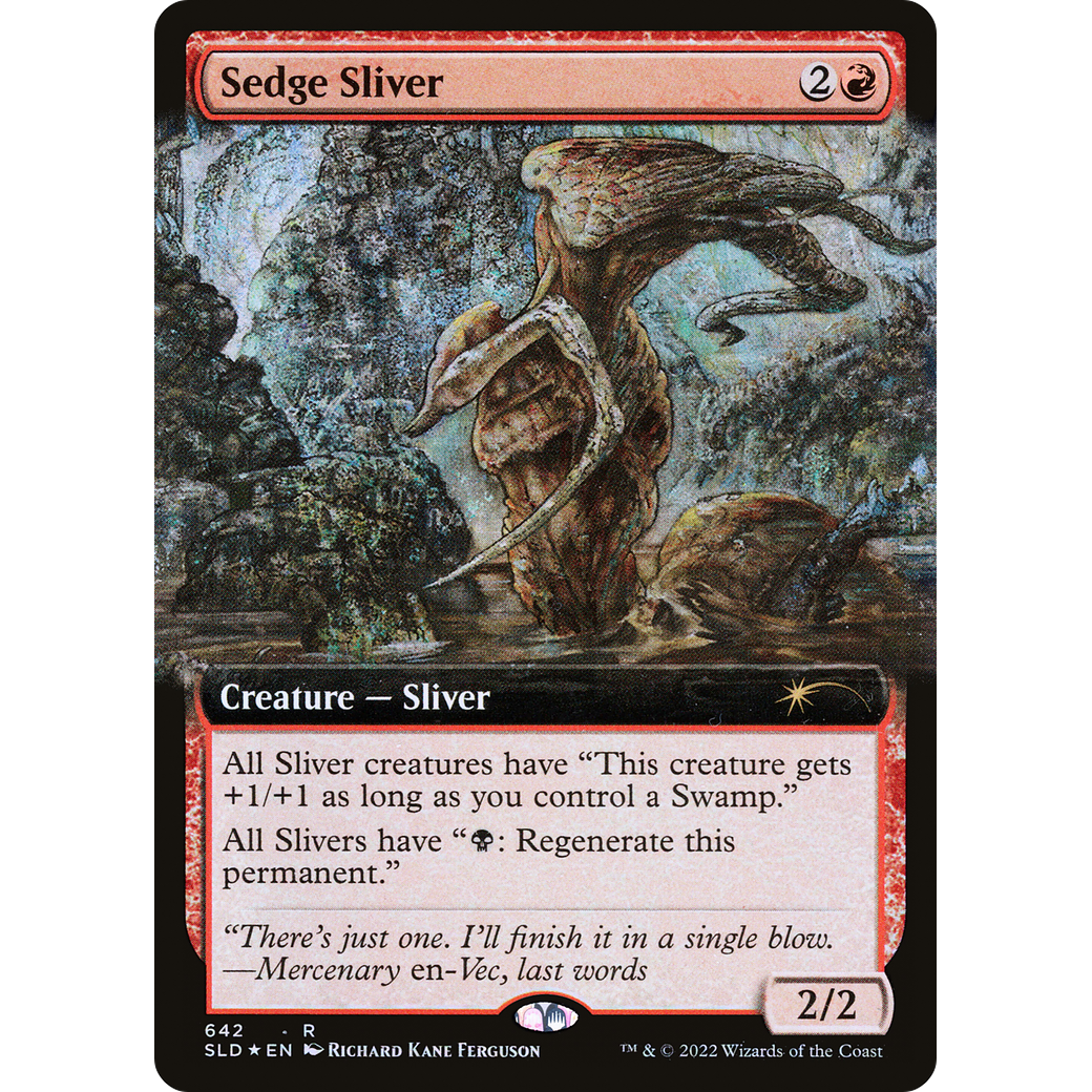 Sedge Sliver (Extended Art) (SLD-642) - Secret Lair Drop: (Extended Art) Foil
