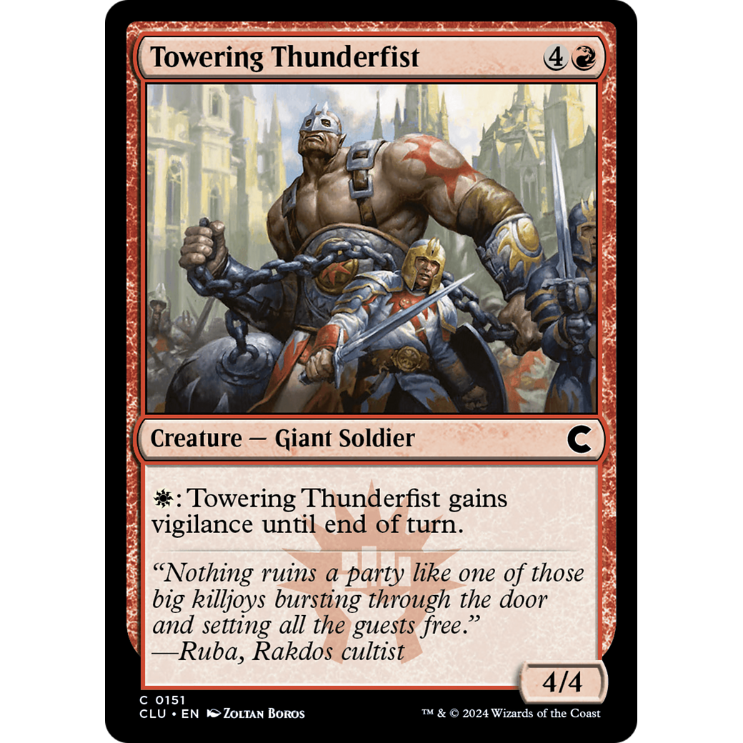 Towering Thunderfist (CLU-151) - Ravnica: Clue Edition