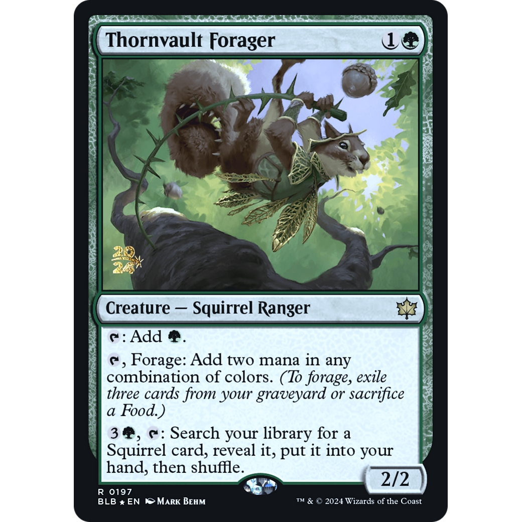 Thornvault Forager (PRE-197S) - Bloomburrow Promos Foil