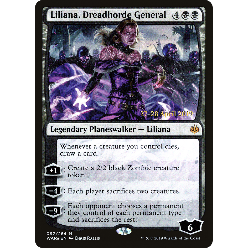 Liliana, Dreadhorde General (PRE-097) - War of the Spark Promos Foil