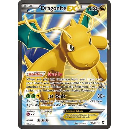 Dragonite EX (108 Full Art) 108/111 - XY  Furious Fists Holofoil
