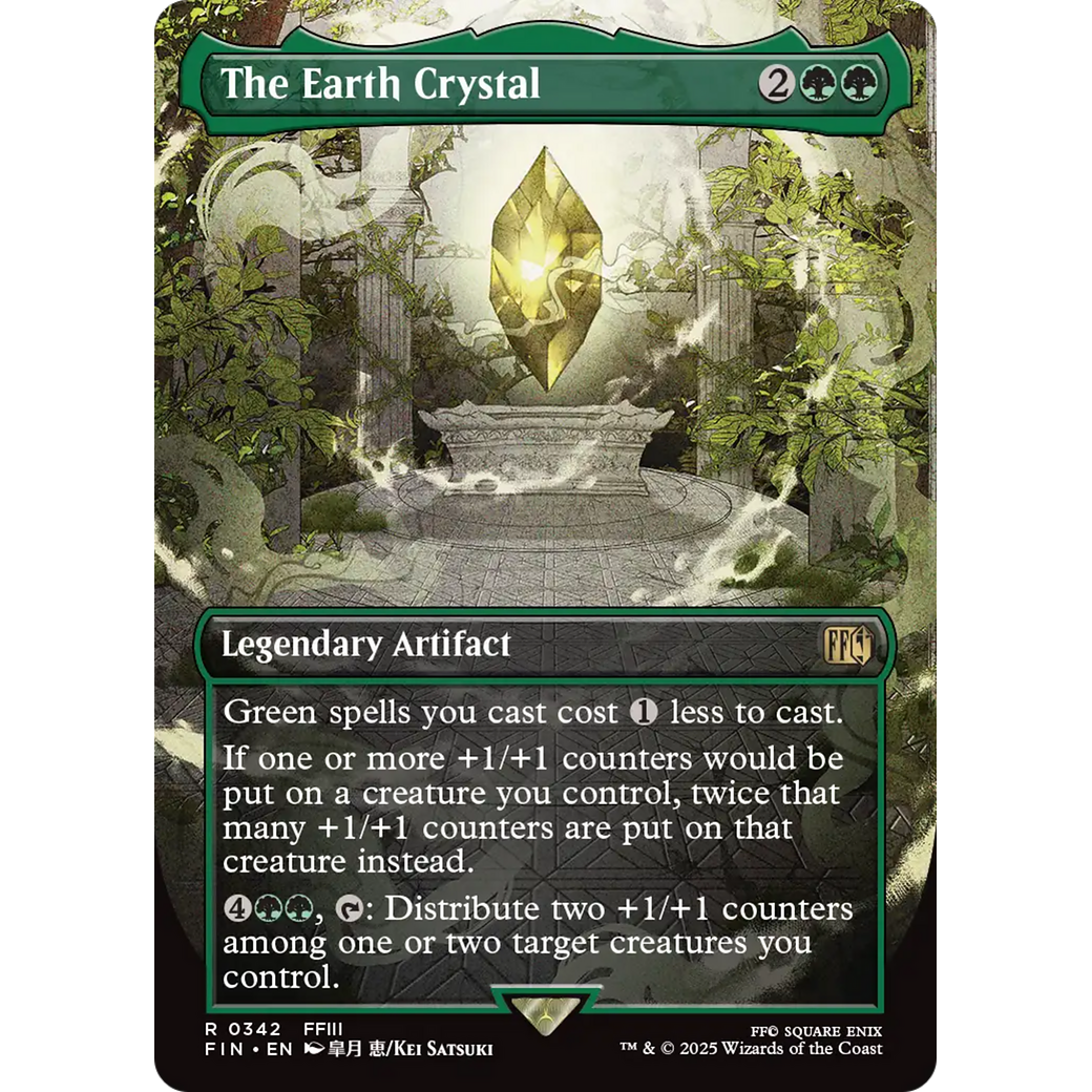 The Earth Crystal (FIN-342) - FINAL FANTASY (Borderless) Foil