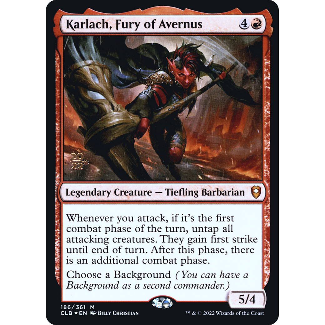 Karlach, Fury of Avernus (PRE-186S) - Battle for Baldur's Gate Promos Foil