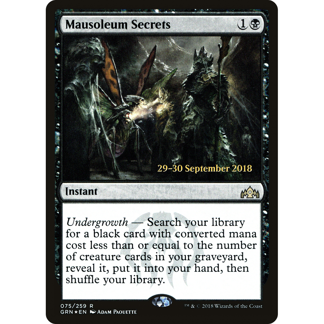 Mausoleum Secrets (PRE-075) - Guilds of Ravnica Promos Foil