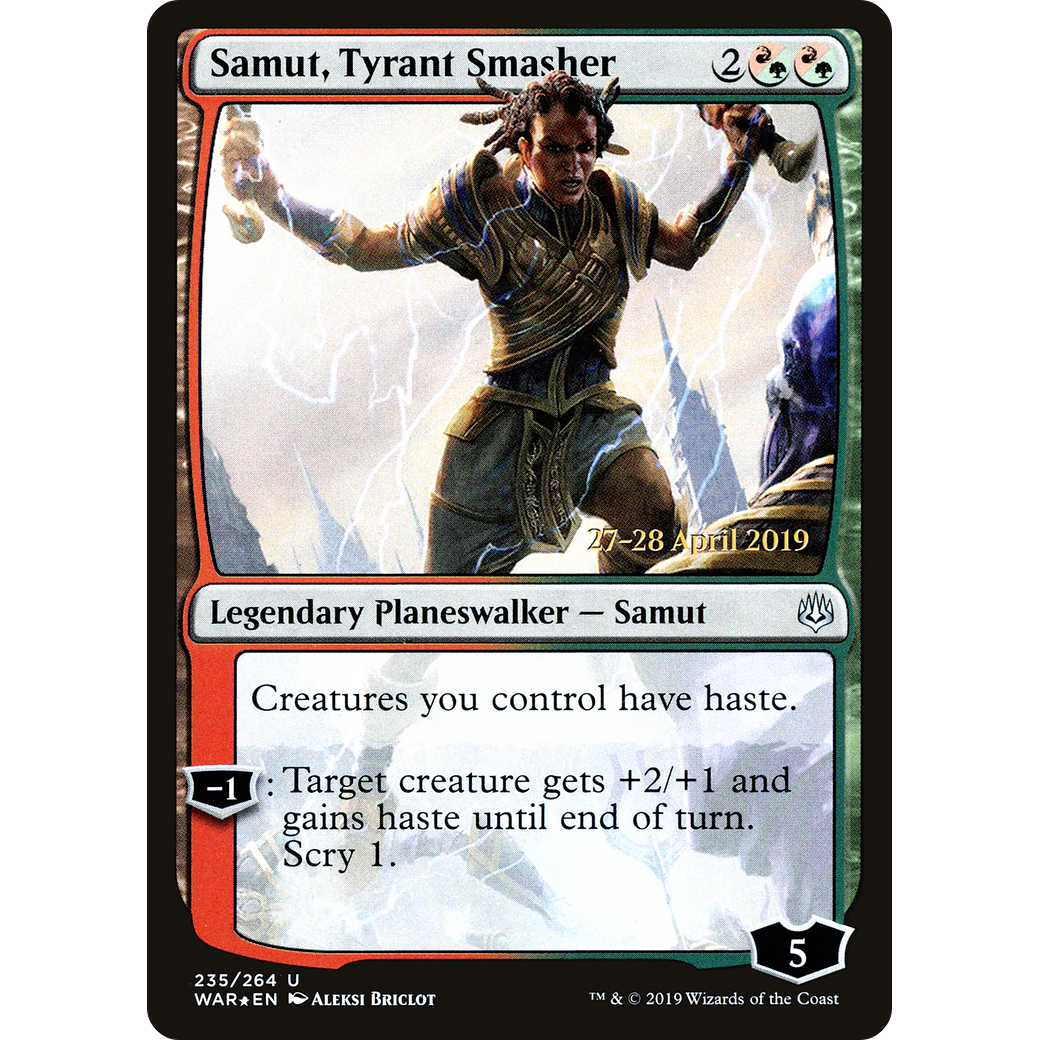 Samut, Tyrant Smasher (PRE-235) - War of the Spark Promos Foil