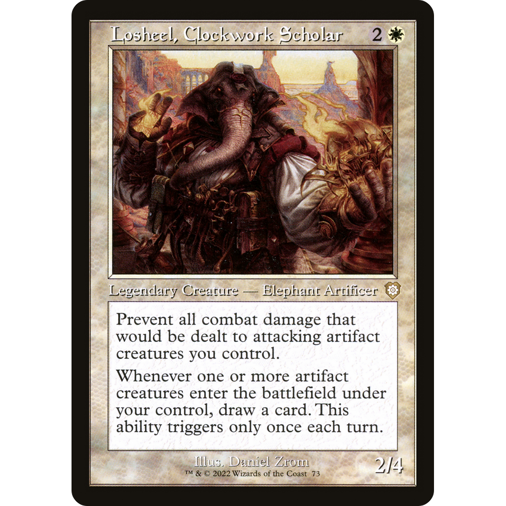 Losheel, Clockwork Scholar (Retro Frame) (BRC-073) - The Brothers' War Commander