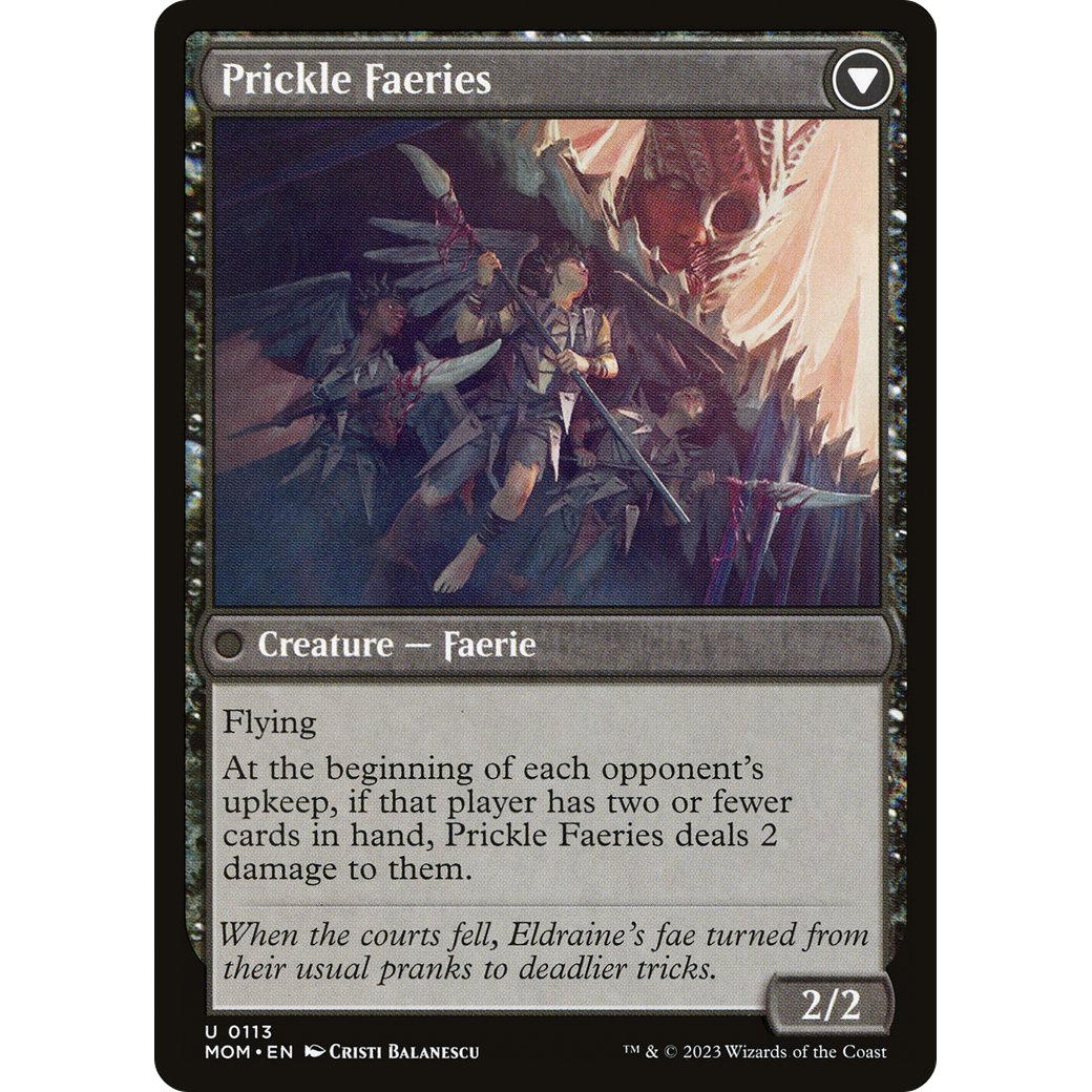 Invasion of Eldraine // Prickle Faeries (MOM-113) - March of the Machine Foil