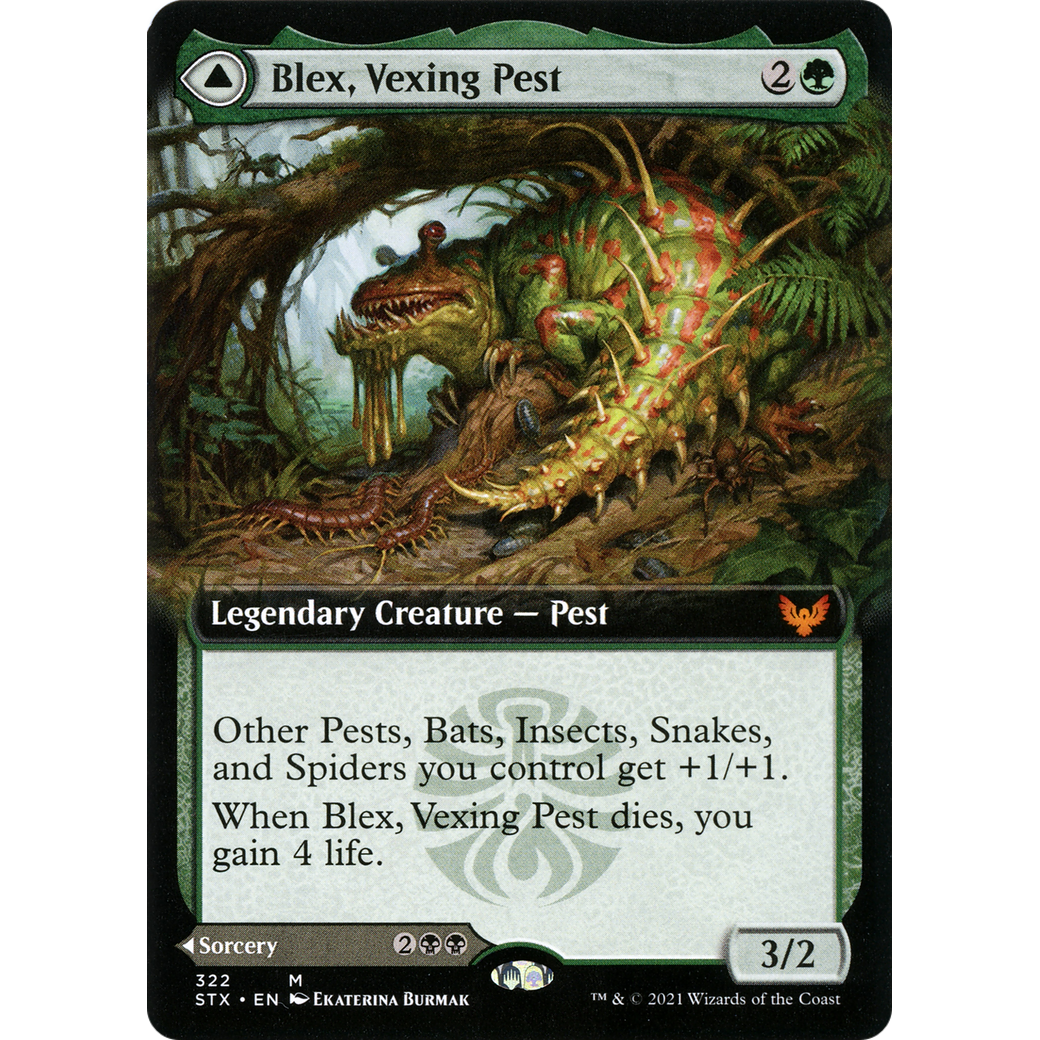 Blex, Vexing Pest (Extended Art) (STX-322) - Strixhaven: School of Mages: (Extended Art)