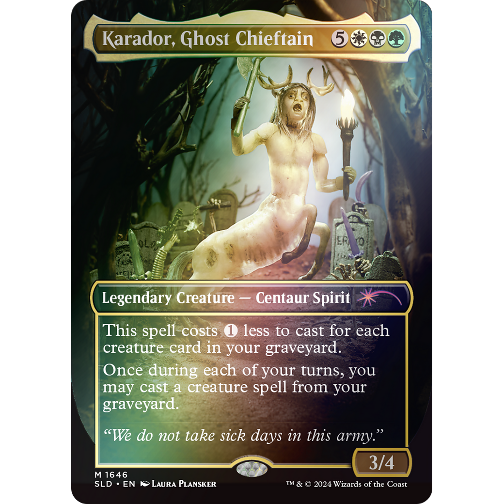 Karador, Ghost Chieftain (Rainbow Foil) (SLD-1646) - Secret Lair Drop Foil