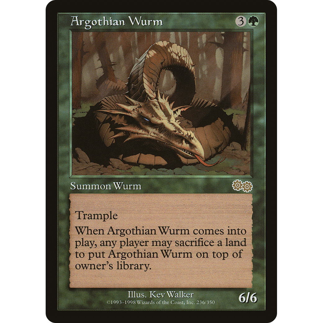 Argothian Wurm (USG-236) - Urza's Saga