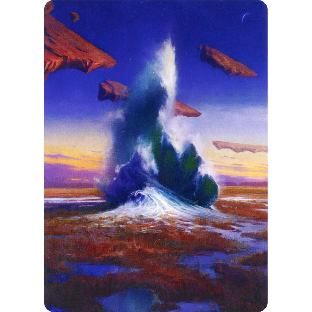 Flooded Strand // Flooded Strand (AZNR-029) - Zendikar Rising Art Series (Borderless) Foil