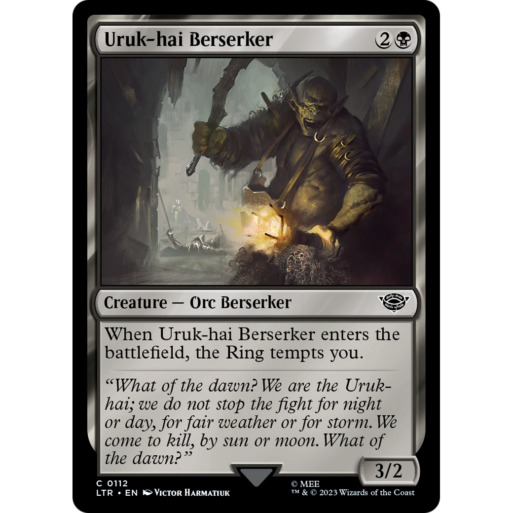 Uruk-hai Berserker (LTR-112) - The Lord of the Rings: Tales of Middle-earth Foil