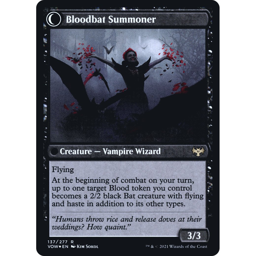 Voldaren Bloodcaster (PRE-137) - Innistrad: Crimson Vow Promos: (Double Faced Transform) Foil