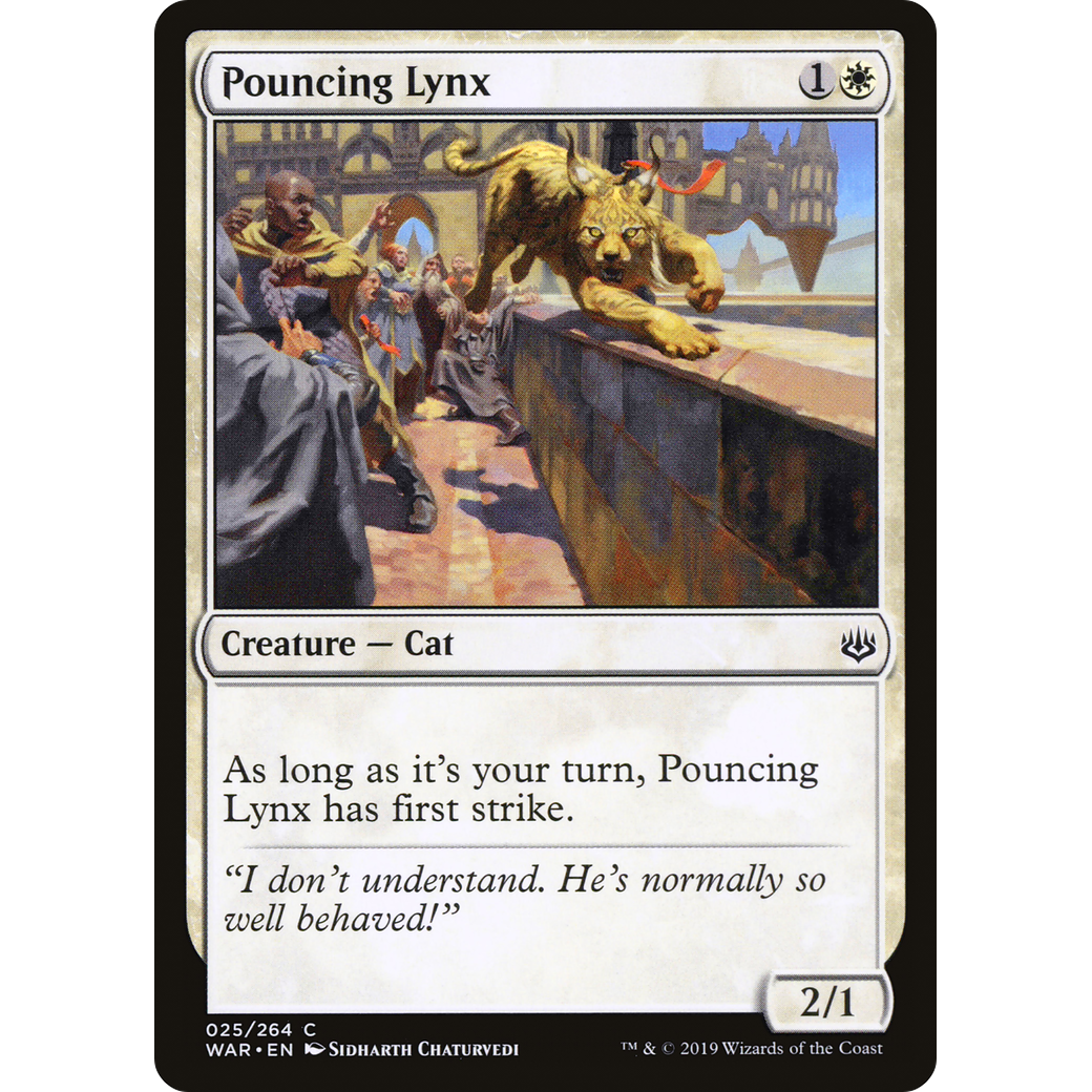 Pouncing Lynx (WAR-025) - War of the Spark Foil