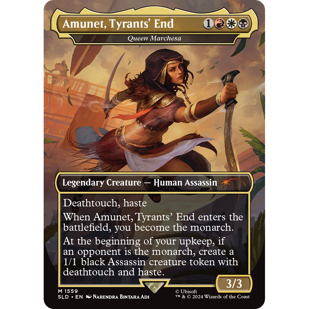 Amunet, Tyrants' End - Queen Marchesa (SLD-1559) - Secret Lair Drop / Amunet, Tyrants' End (Borderless)