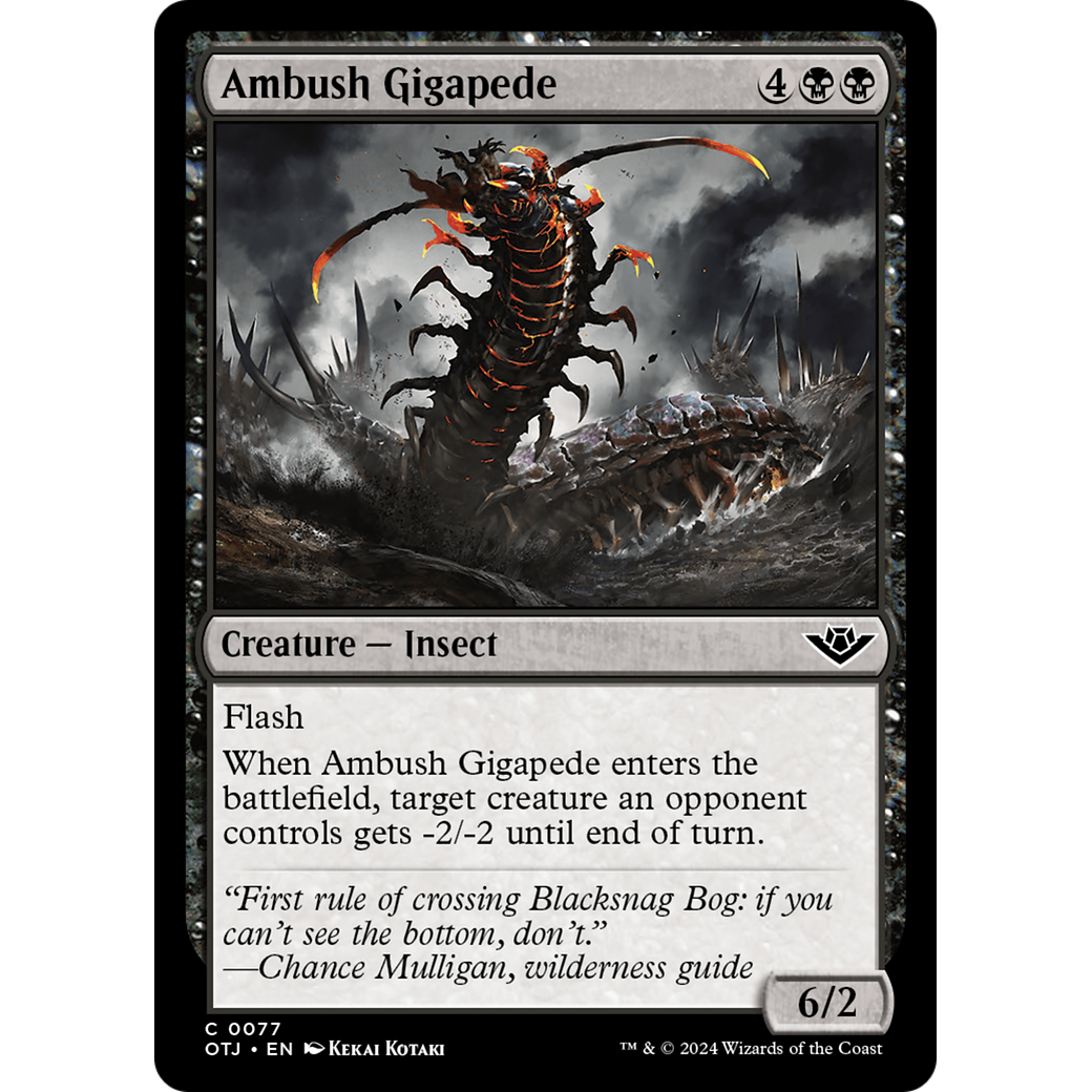 Ambush Gigapede (OTJ-077) - Outlaws of Thunder Junction Foil