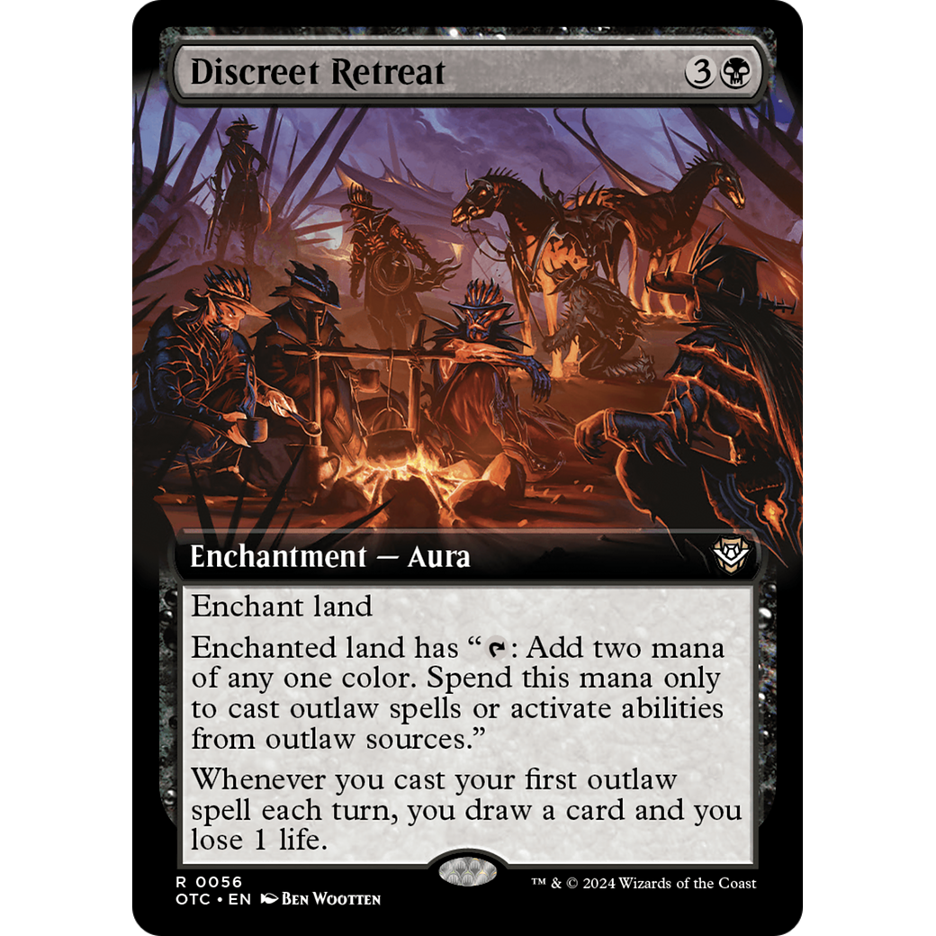 Discreet Retreat (OTC-056) - Outlaws of Thunder Junction Commander: (Extended Art)