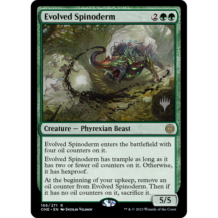 Evolved Spinoderm (PPONE-166P) - Phyrexia: All Will Be One Promos Foil