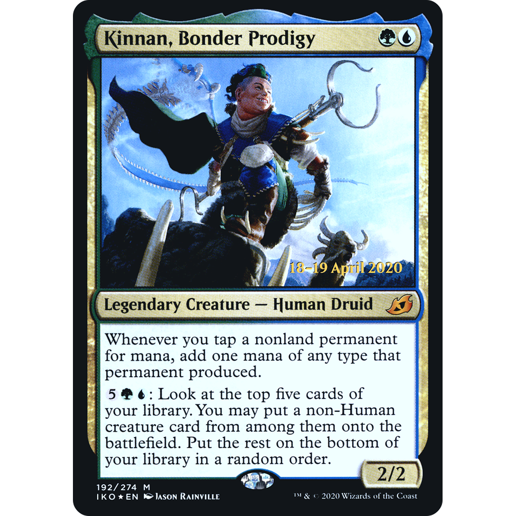 Kinnan, Bonder Prodigy (PRE-192) - Ikoria: Lair of Behemoths Promos Foil