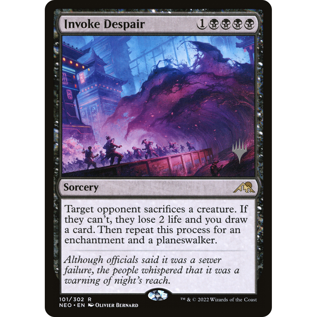 Invoke Despair (PPNEO-101P) - Kamigawa: Neon Dynasty Promos