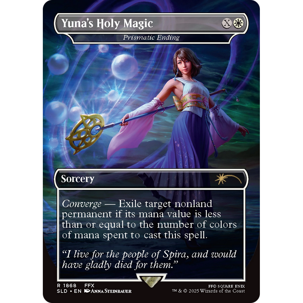 Prismatic Ending (SLD-1868) - Secret Lair Drop / Yuna's Holy Magic (Borderless) Foil