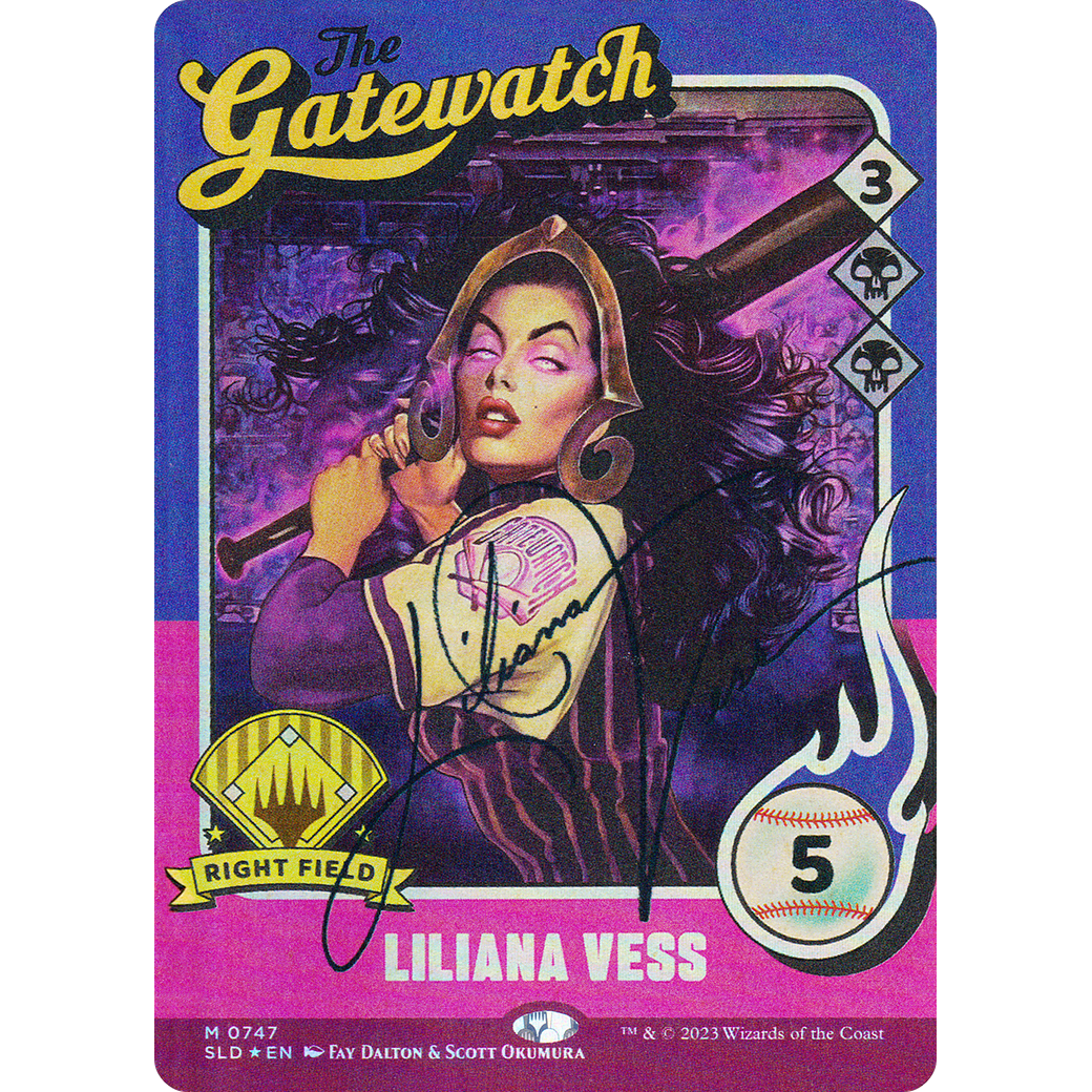 Liliana Vess (747) (Autographed) (SLD-747) - Secret Lair Drop: (Full Art) (Borderless) Foil