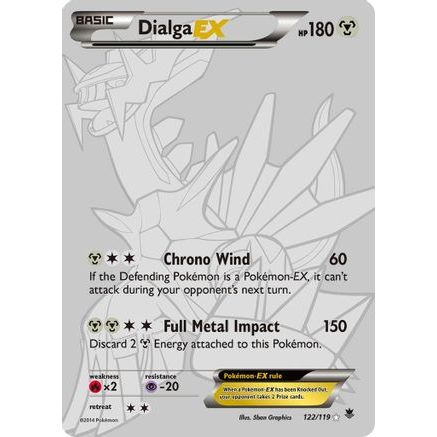 Dialga EX (122 Secret Rare) 122/119 - XY  Phantom Forces Holofoil