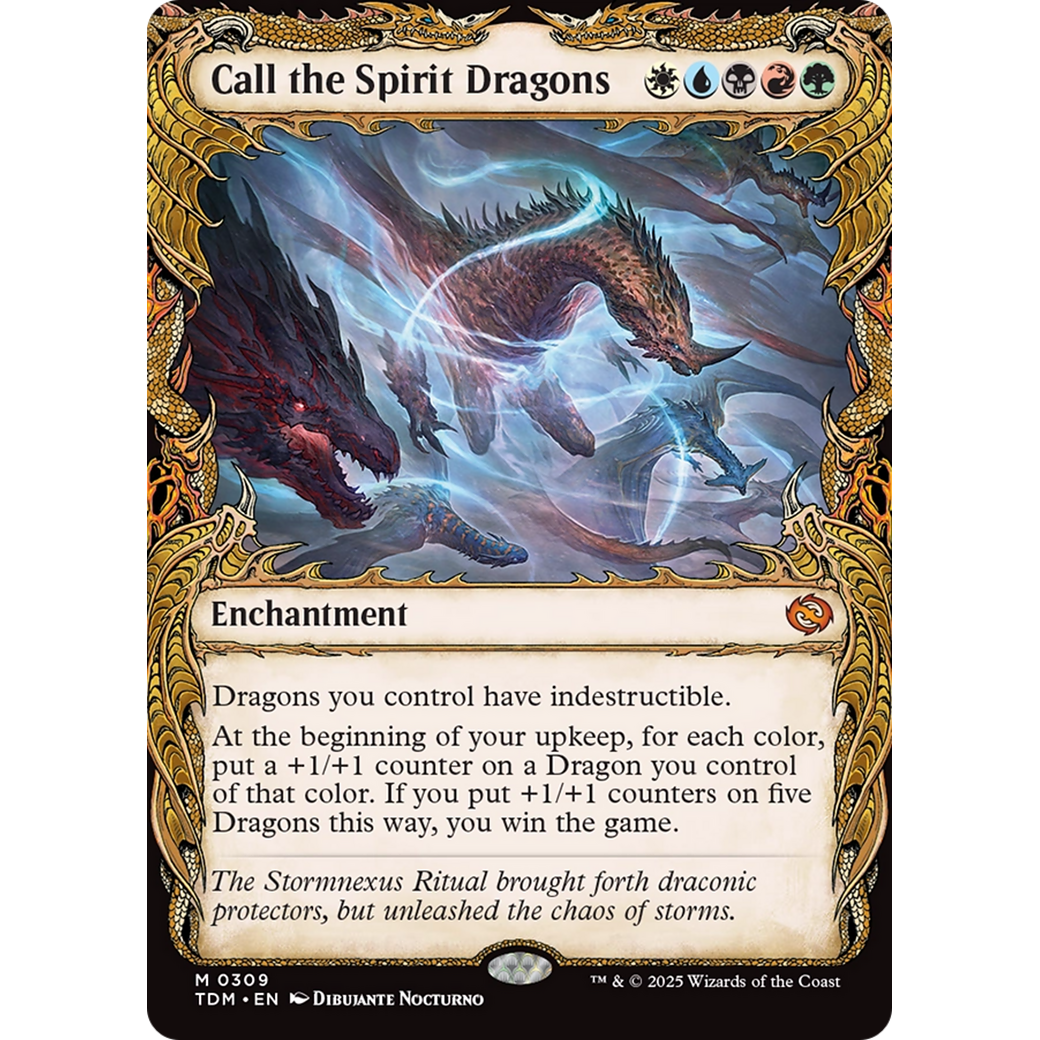 Call the Spirit Dragons (TDM-309) - Tarkir: Dragonstorm: (Showcase, enchantment)